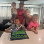 Kids with their grandparents, who live two doors down in Treasure Island